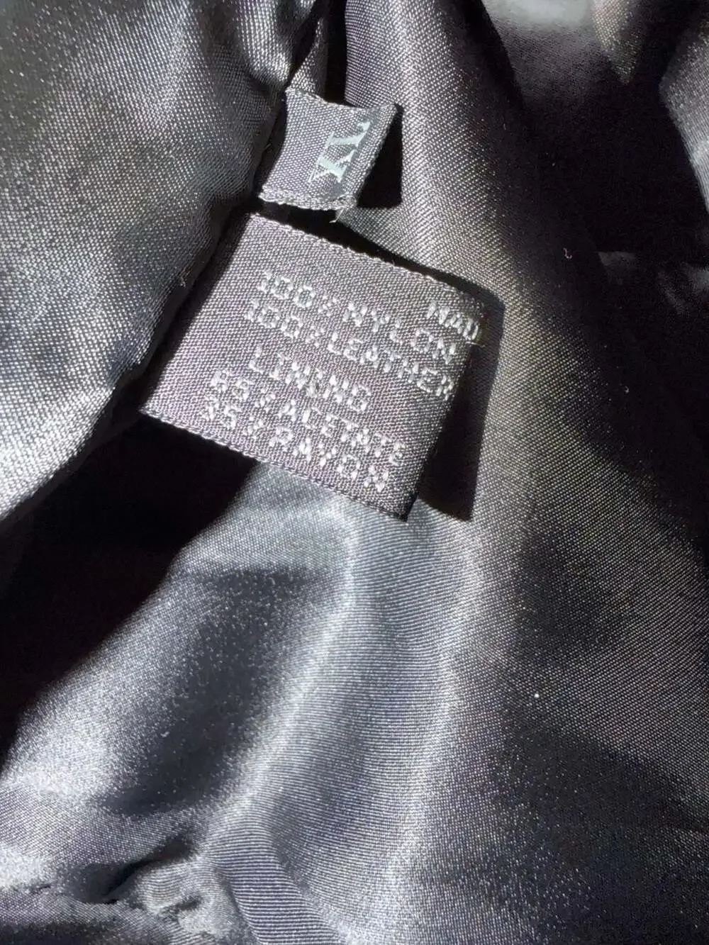 Prada Milano Black Nylon and Leather Jacket Size XL - Picture 8 of 9